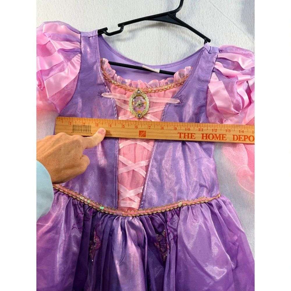 Disney Store Rapunzel Tangled Costume Dress Braided Headband 9/10 Purple Kids